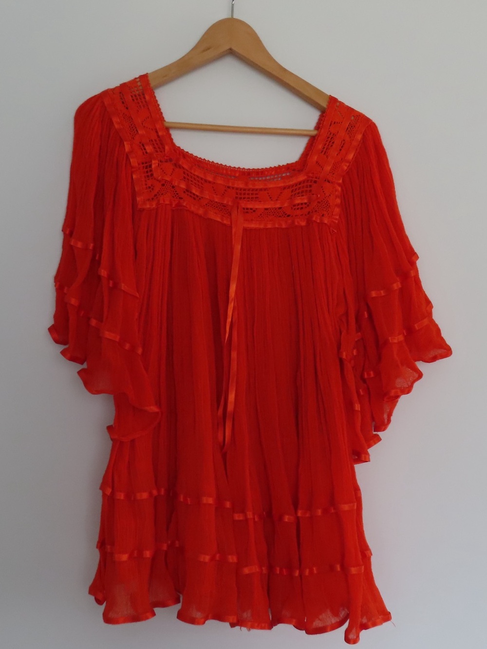 Vintage 70s Gauze Flowy Top